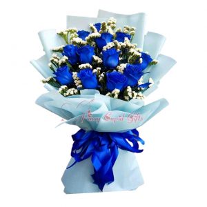12 Imported Blue Roses