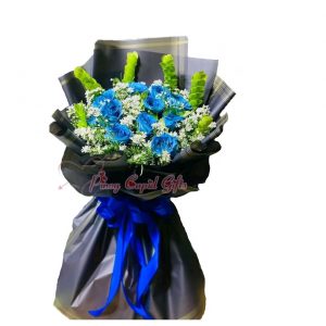 1 Dozen Blue Roses Bouquet