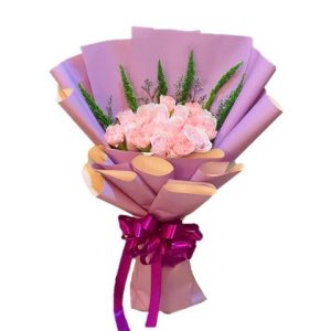 10 imported pink roses bouquet