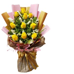 10 Imported Yellow Roses