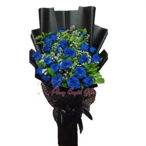 2 dozen blue roses bouquet