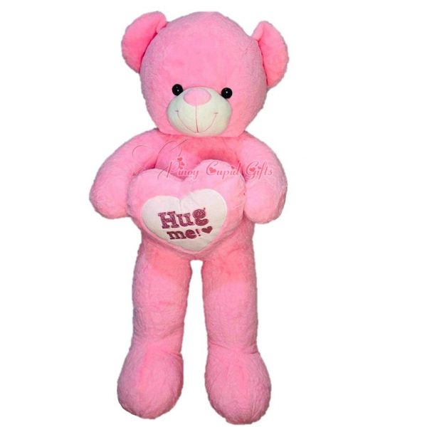 4FT Hug Me Pink Teddy Bear
