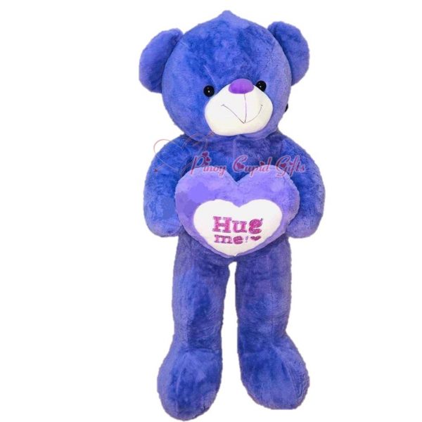 4FT Hug Me Teddy Bear-Purple