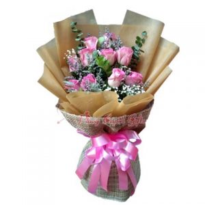 10 Imported Pink Roses