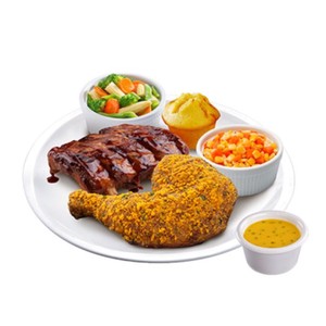 Kenny's Rib and Salted Egg Roast Plate