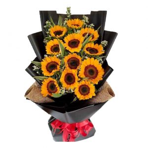 12 sunflower bouquet