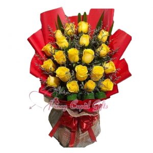 20 imported yellow roses