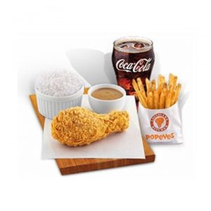 1-pc Chicken + Rice + Cajun Fries + Drink by Popeyes