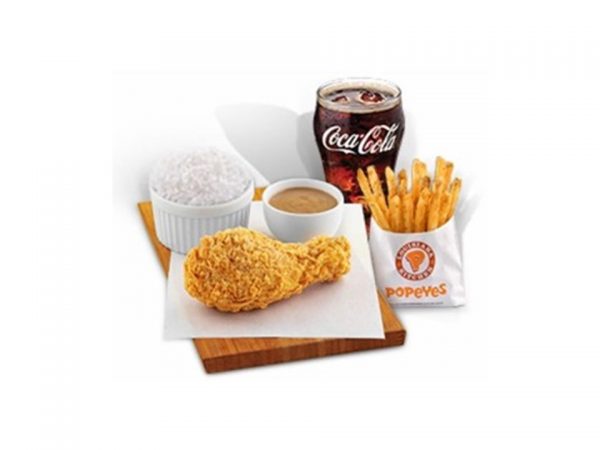 1-pc Chicken + Rice + Cajun Fries + Drink by Popeyes