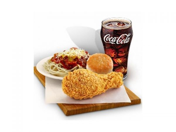 1-pc Chicken + Spaghetti + Biscuit + Drink by Popeyes