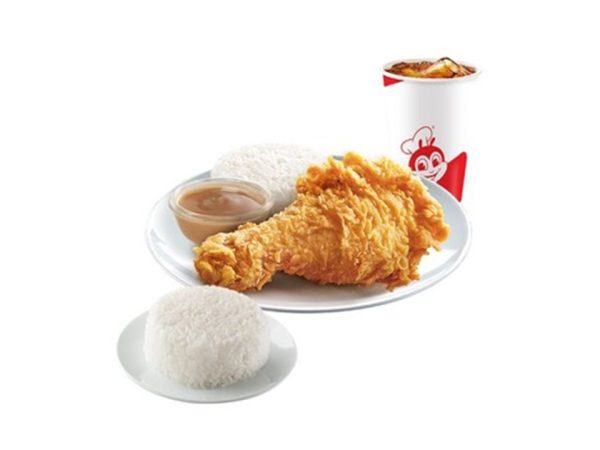 1pc Chickenjoy, Double Rice & Drink by Jollibee