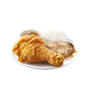 1pc Chickenjoy with Burger Steak Solo by Jollibee