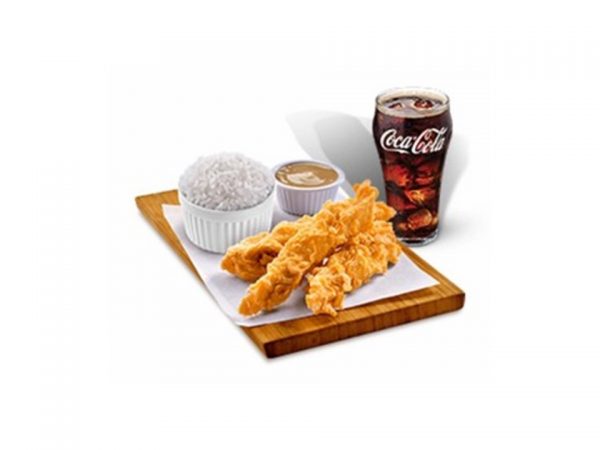 3-pc Chicken Tenders + Rice + Drink by Popeyes
