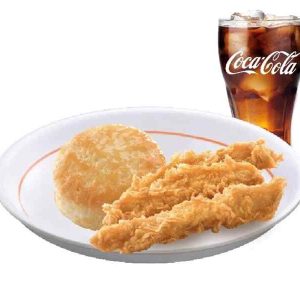 3pc tenders with biscuit and regular drink-popeyes