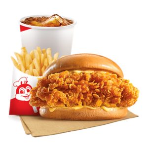 Chicken Sandwich with Fries & Drink by Jollibee