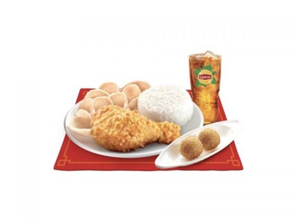 Chinese-Style Fried Chicken with 2pcs Buchi w/ Drink