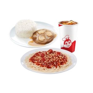 Jolly Spaghetti, Burger Steak & Drink by Jollibee