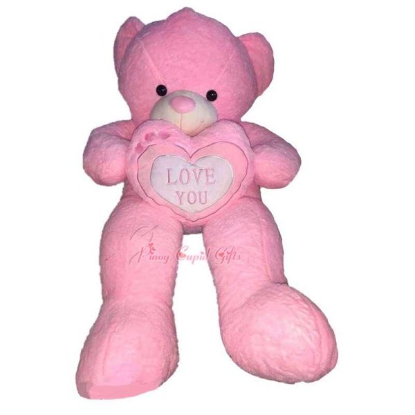 4FT Love You Teddy Bear-Pink