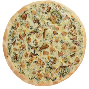 SPINACH AND MUSHROOMS PIZZA