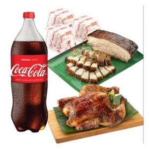 1pc Litson Manok, 1pc Liempo, 3 cups of Steamed Rice and 1 bottle of 1.5L Coca-Cola