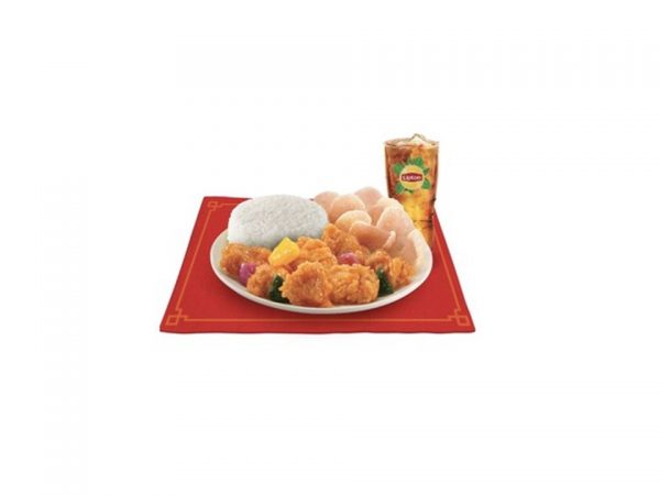 Sweet 'n' Sour Chicken with Drink by Chowking-