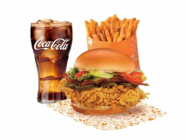 US Spicy chicken sandwich + Cajun Fries + Drink