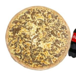 18 Inches Triple Cheese Mushroom Whole Pizza with 2L Coke
