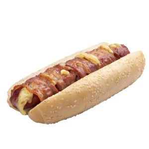 Hotdog with Bacon and Cheese