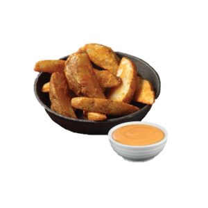 Potato Wedges with Cheese Dip