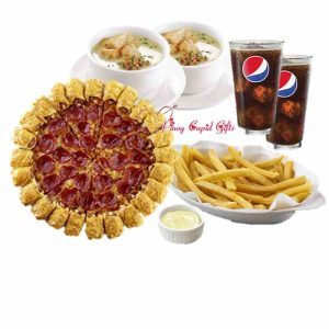 Pepperoni Lovers Cheesedog Bites Pizza with Fries