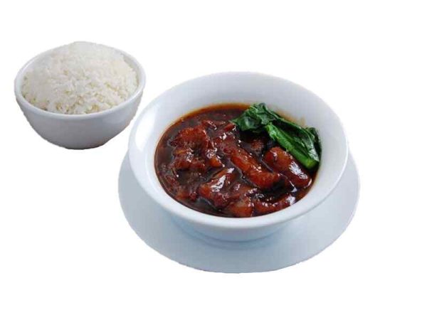 Steamed Rice Served with Aniseed Beef Tendon