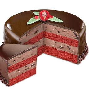 red velvet peppermint ice cream cake
