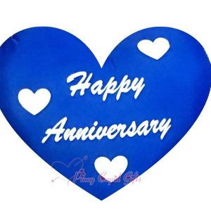 Happy Anniversary Pillow-Blue