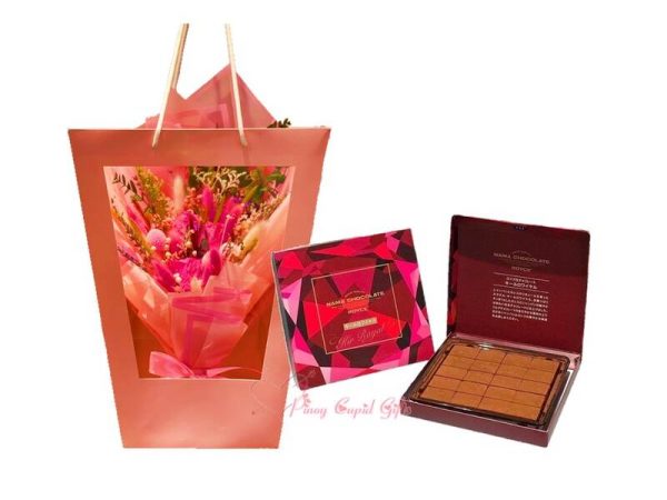 Everlasting Dried Bouquet in Bag, Royce Valentines Chocolate