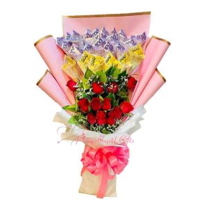 1 Dozen roses bouquet with P5,000 gift