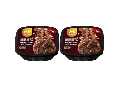 Selecta Hershey's Milk Chocolate with Almonds Ice Cream 1.3L x2