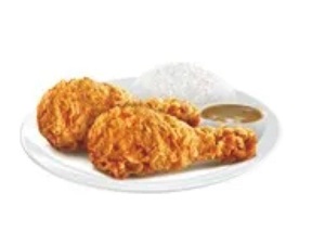 2-pc. Tender Crunchy Fried Chicken Leg with Rice