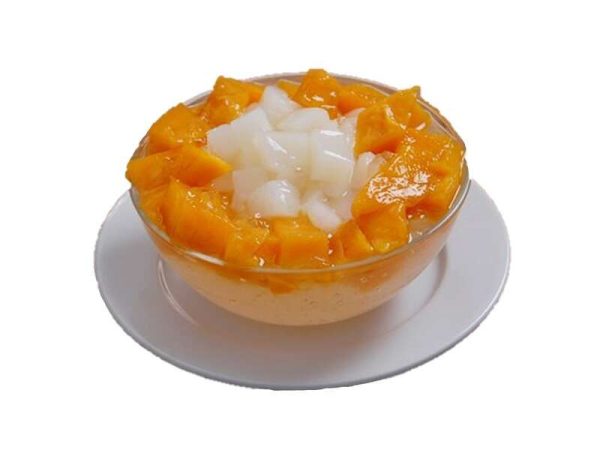 Almond Jelly with Fresh Mango by North Park