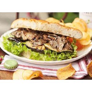 Vegetables on Focaccia Sandwich by Mary Grace