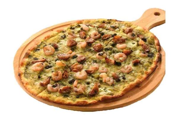 Shrimp and Pesto Pizza-Amici