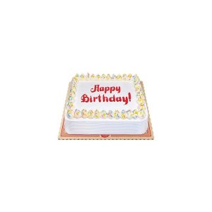 Vanilla Sprinkles Dedication Cake 8x8-Red ribbon
