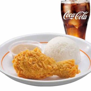 1pc chicken + rice + drink (popeyes)