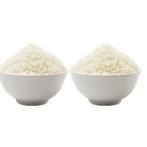 2 steamed rice cups