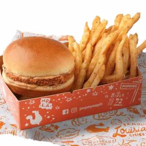 Chicken burger snack box-Popeyes