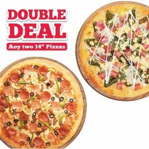 Any two 14" Pizza deal by Domino's