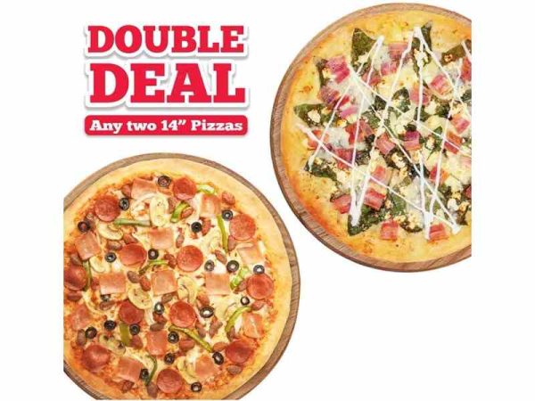 Any two 14" Pizza deal by Domino's
