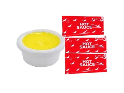 Garlic Butter Dip + 3pc Hot Sauce