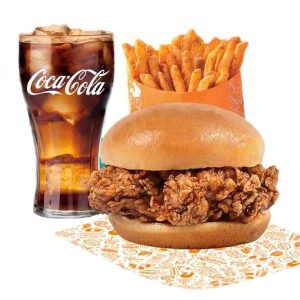 UK-Bourbon BBQ Chicken sandwich + Cajun Fries + Drink