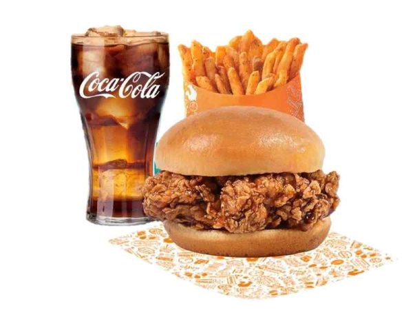 UK-Bourbon BBQ Chicken sandwich + Cajun Fries + Drink