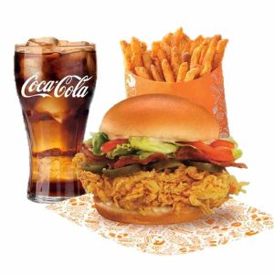 US Spicy chicken sandwich + Cajun Fries + Drink